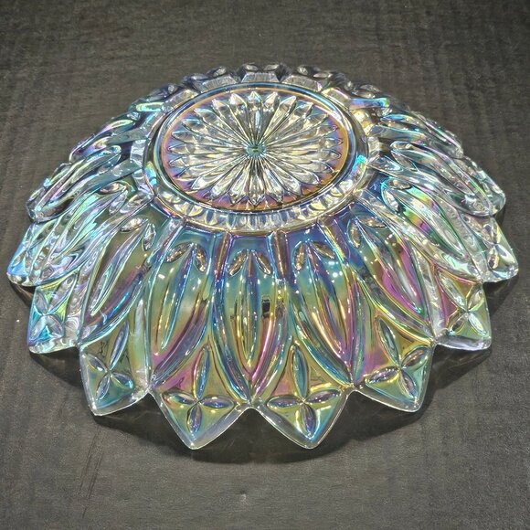 Vintage Iridescent Carnival Glass Petal by Federal MCM 1960s - Picture 6 of 10
